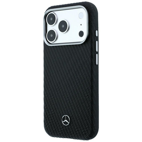 Mercedes Benz iPhone 17 Pro Max/iPhone 18 Pro Max Skal Leather Wood Effect Svart