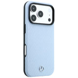 Mercedes Benz iPhone 17 Pro/iPhone 18 Pro Skal Leather Wood Effect Blå