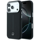 Mercedes Benz iPhone 17 Pro Max/iPhone 18 Pro Max Skal Leather Iconic Line Svart