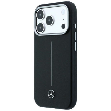 Mercedes Benz iPhone 17 Pro Max/iPhone 18 Pro Max Skal Leather Iconic Line Svart