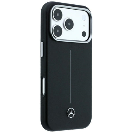 Mercedes Benz iPhone 17 Pro Max/iPhone 18 Pro Max Skal Leather Iconic Line Svart