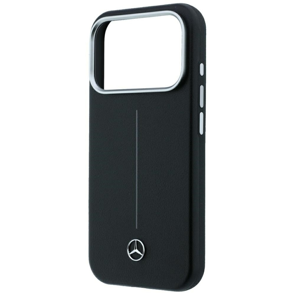 Mercedes Benz iPhone 17 Pro Max/iPhone 18 Pro Max Skal Leather Iconic Line Svart