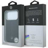 Mercedes Benz iPhone 17 Pro Max/iPhone 18 Pro Max Skal Leather Iconic Line Svart