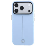 Mercedes Benz iPhone 17 Pro/iPhone 18 Pro Skal Leather Iconic Line Blå