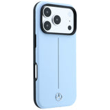 Mercedes Benz iPhone 17 Pro/iPhone 18 Pro Skal Leather Iconic Line Blå