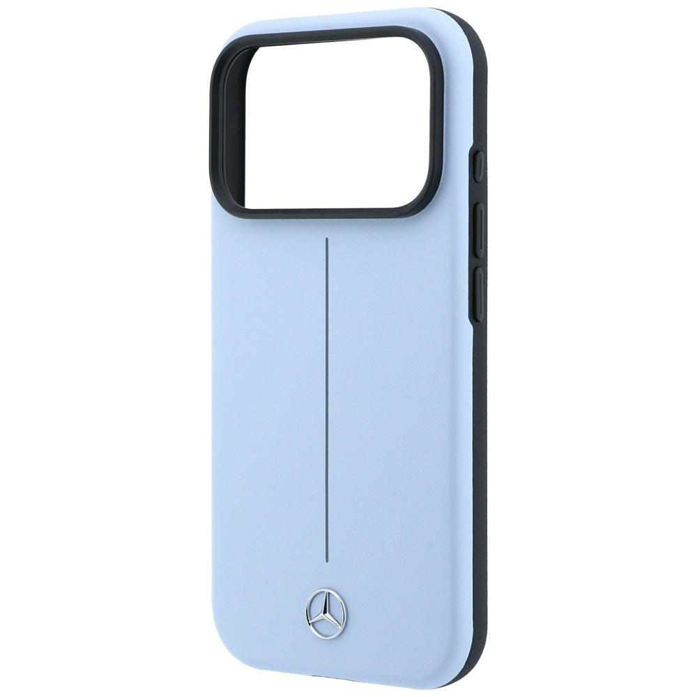 Mercedes Benz iPhone 17 Pro/iPhone 18 Pro Skal Leather Iconic Line Blå