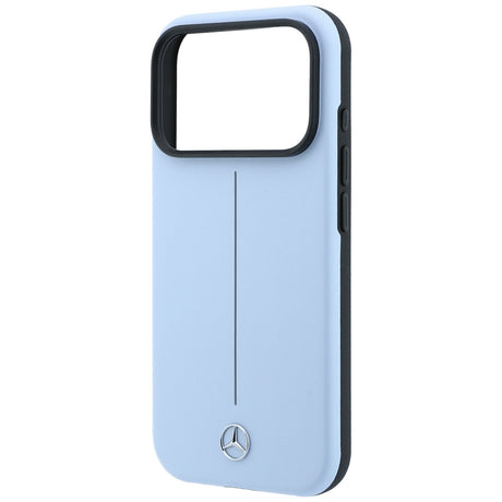 Mercedes Benz iPhone 17 Pro/iPhone 18 Pro Skal Leather Iconic Line Blå