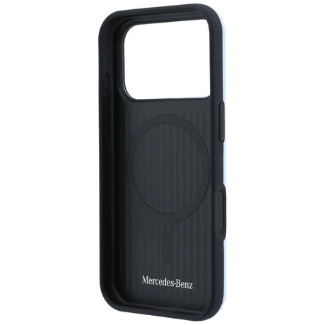 Mercedes Benz iPhone 17 Pro/iPhone 18 Pro Skal Leather Iconic Line Blå