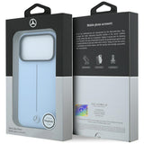 Mercedes Benz iPhone 17 Pro/iPhone 18 Pro Skal Leather Iconic Line Blå