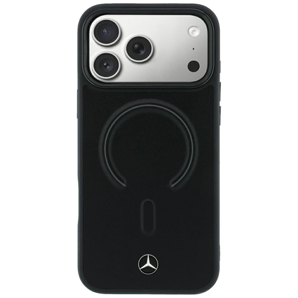 Mercedes Benz iPhone 17 Pro/iPhone 18 Pro Skal Leather 3D MagSafe Svart