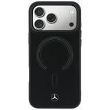 Mercedes Benz iPhone 17 Pro/iPhone 18 Pro Skal Leather 3D MagSafe Svart