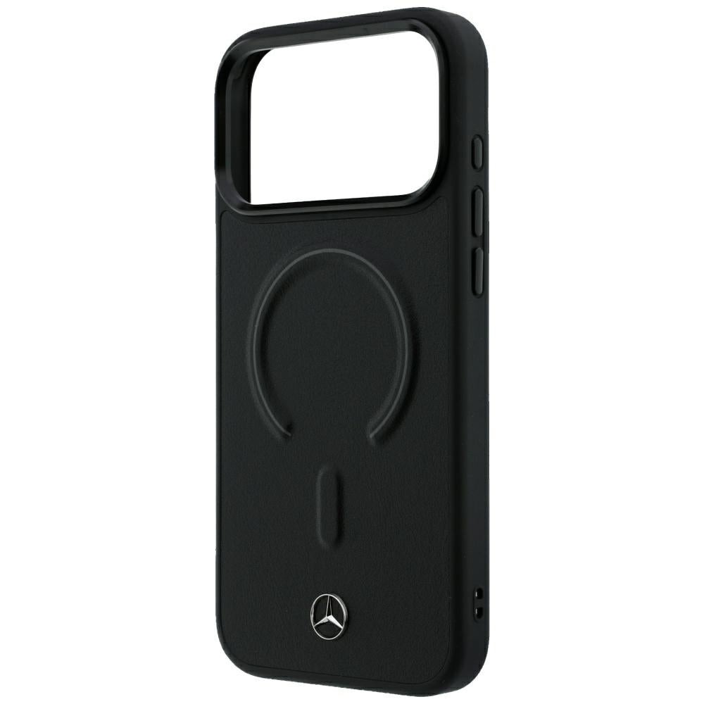 Mercedes Benz iPhone 17 Pro/iPhone 18 Pro Skal Leather 3D MagSafe Svart