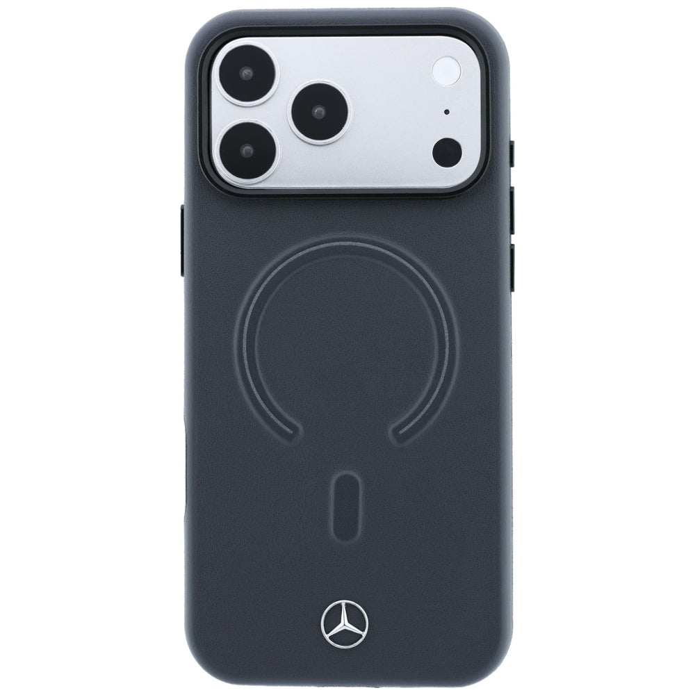 Mercedes Benz iPhone 17 Pro/iPhone 18 Pro Skal Leather 3D MagSafe Grå