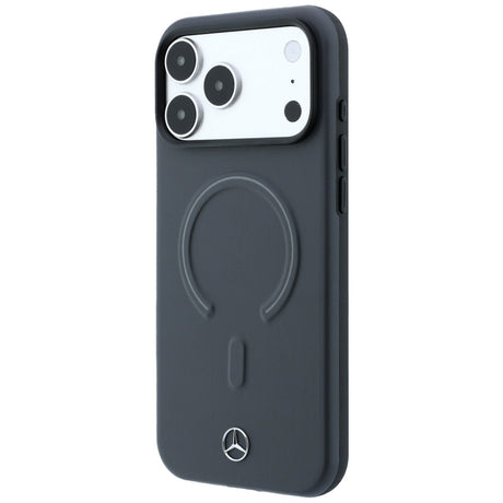 Mercedes Benz iPhone 17 Pro Max/iPhone 18 Pro Max Skal Leather 3D MagSafe Grå