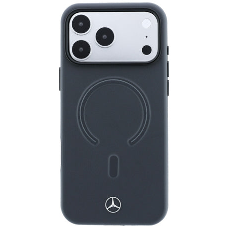 Mercedes Benz iPhone 17 Pro Max/iPhone 18 Pro Max Skal Leather 3D MagSafe Grå