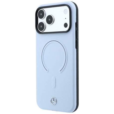 Mercedes Benz iPhone 17 Pro Max/iPhone 18 Pro Max Skal Leather 3D MagSafe Blå