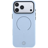 Mercedes Benz iPhone 17 Pro Max/iPhone 18 Pro Max Skal Leather 3D MagSafe Blå