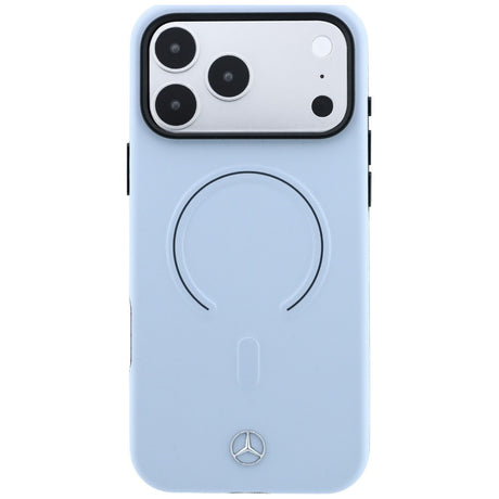 Mercedes Benz iPhone 17 Pro Max/iPhone 18 Pro Max Skal Leather 3D MagSafe Blå