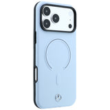 Mercedes Benz iPhone 17 Pro Max/iPhone 18 Pro Max Skal Leather 3D MagSafe Blå