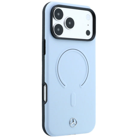 Mercedes Benz iPhone 17 Pro Max/iPhone 18 Pro Max Skal Leather 3D MagSafe Blå