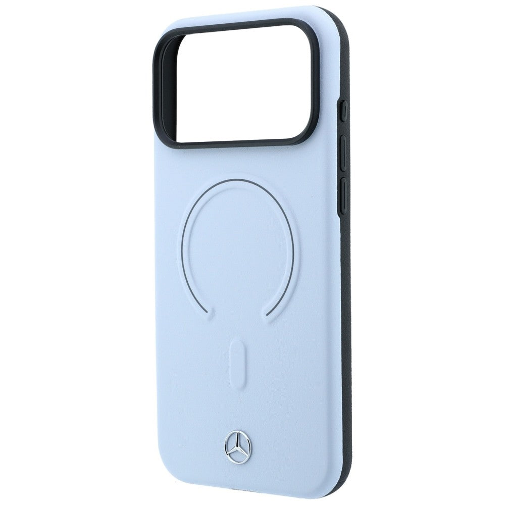 Mercedes Benz iPhone 17 Pro Max/iPhone 18 Pro Max Skal Leather 3D MagSafe Blå