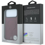 Mercedes Benz iPhone 17 Pro/iPhone 18 Pro Skal Leather 3D MagSafe Burgundy