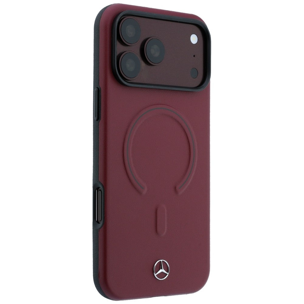 Mercedes Benz iPhone 17 Pro Max/iPhone 18 Pro Max Skal Leather 3D MagSafe Burgundy