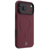 Mercedes Benz iPhone 17 Pro Max/iPhone 18 Pro Max Skal Leather 3D MagSafe Burgundy