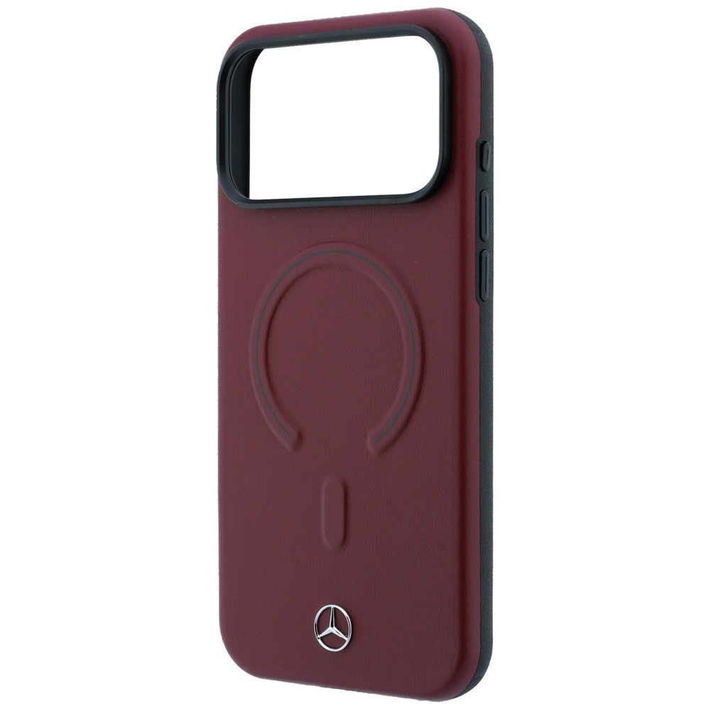 Mercedes Benz iPhone 17 Pro Max/iPhone 18 Pro Max Skal Leather 3D MagSafe Burgundy
