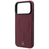 Mercedes Benz iPhone 17 Pro Max/iPhone 18 Pro Max Skal Leather 3D MagSafe Burgundy
