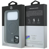 Mercedes Benz iPhone 17 Pro/iPhone 18 Pro Skal Leather Ring Stand Svart
