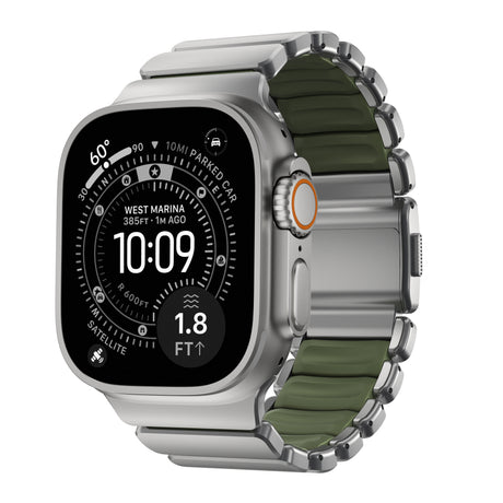 Nomad Apple Watch 45/46mm/Ultra 49mm Armband Stratos Band Natural Forest