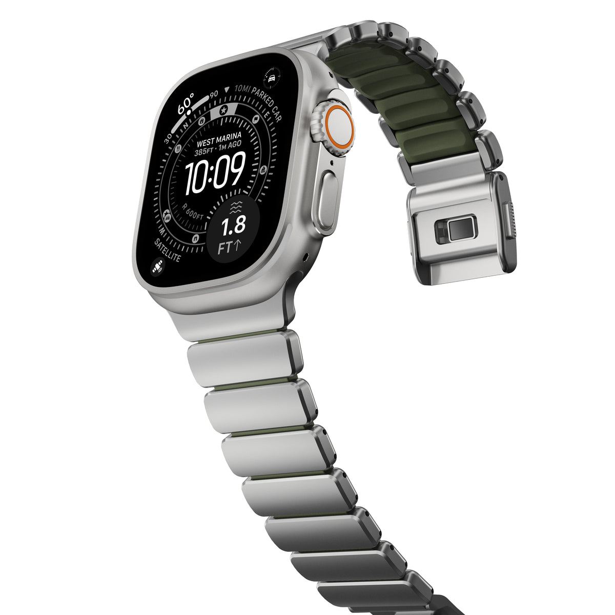 Nomad Apple Watch 45/46mm/Ultra 49mm Armband Stratos Band Natural Forest