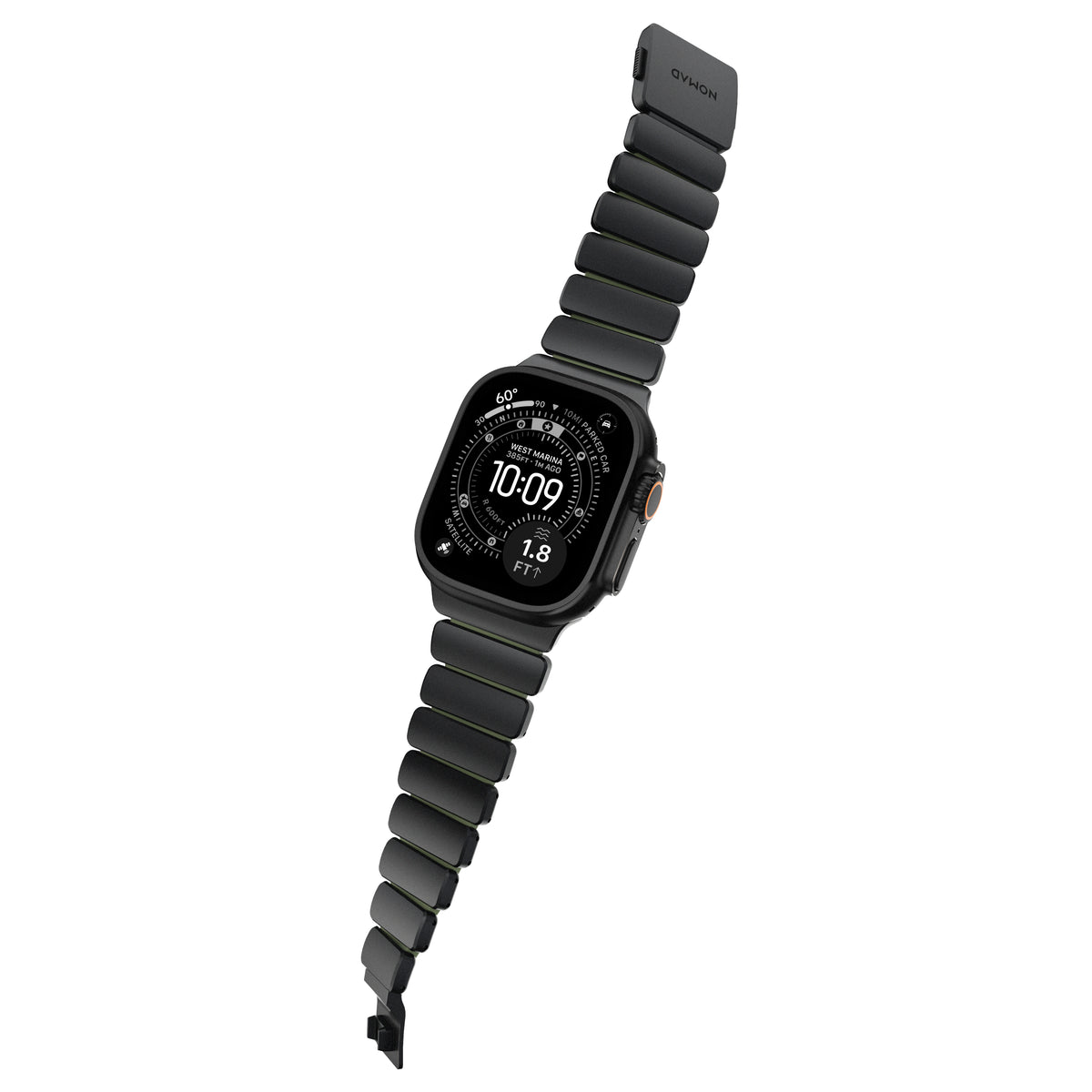 Nomad Apple Watch 45/46mm/Ultra 49mm Armband Stratos Band Svart Forest