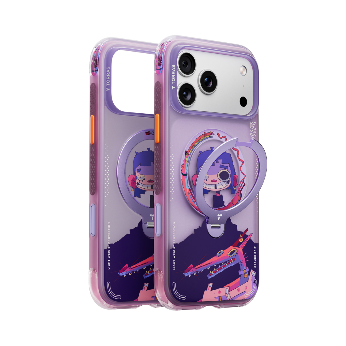Torras iPhone 17 Pro Skal Ostand Q3 Air Gawx Neon Night Muse