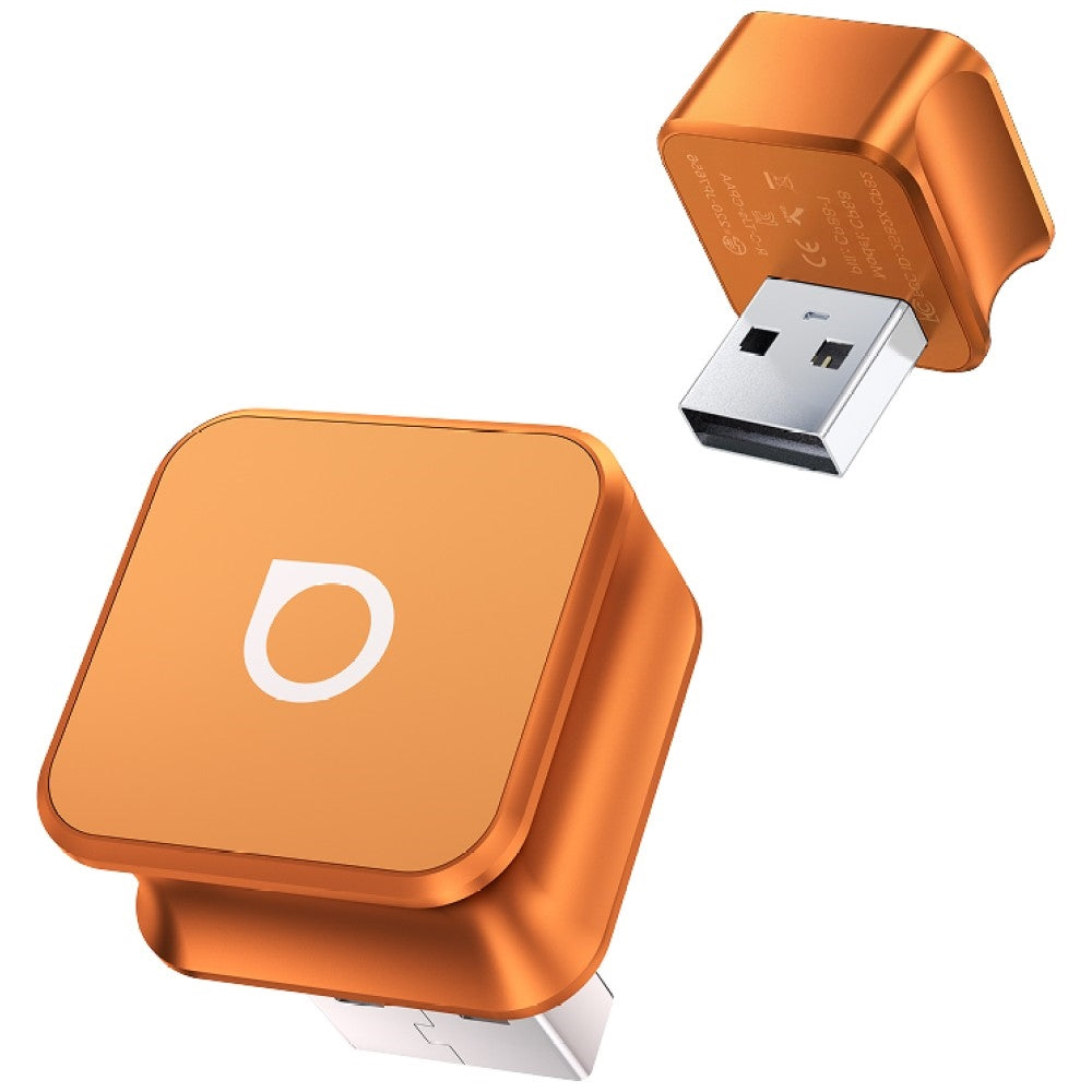 Ottocast Mini Cube Trådlös CarPlay/Android Auto Adapter Orange
