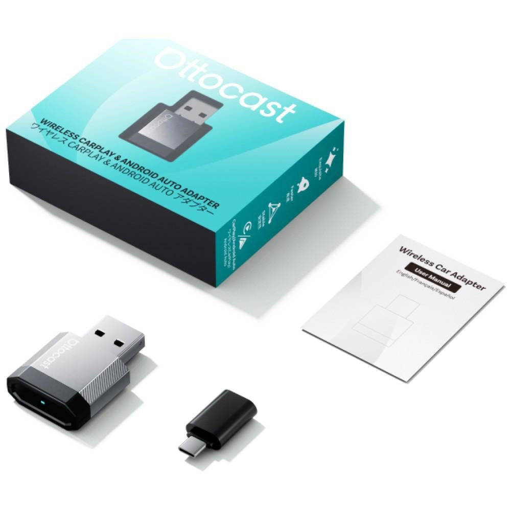 Ottocast Mini Nova Trådlös Apple Carplay/Android Auto Adapter