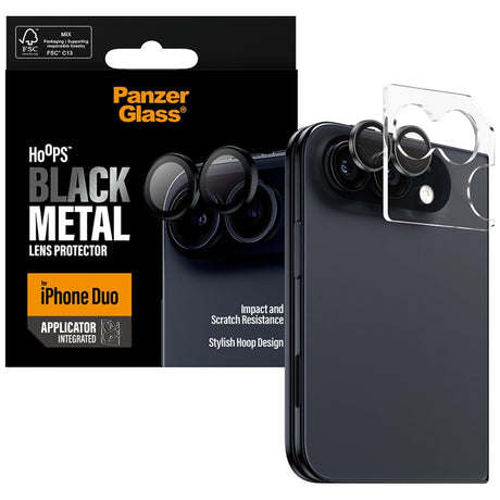 PanzerGlass iPhone Duo Kameraskydd Hoops Svart