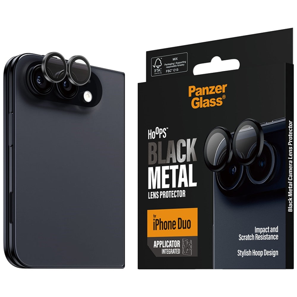 PanzerGlass iPhone Duo Kameraskydd Hoops Svart