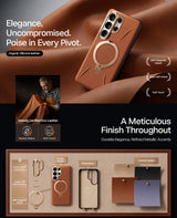 Torras Samsung Galaxy S26 Ultra Skal Ostand Q3 Vegskin Amber Brown