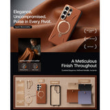 Torras Samsung Galaxy S26 Ultra Skal Ostand Q3 Vegskin Amber Brown