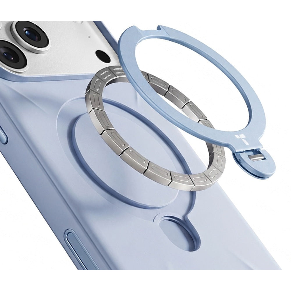 Torras iPhone 18 Pro Skal Ostand Q3 Silicone Blå