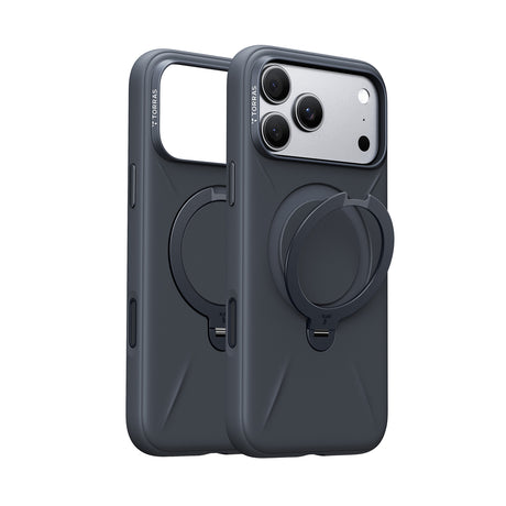 Torras iPhone 18 Pro Max Skal Ostand Q3 Silicone Svart