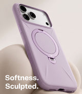 Torras iPhone 18 Pro Max Skal Ostand Q3 Silicone Lila
