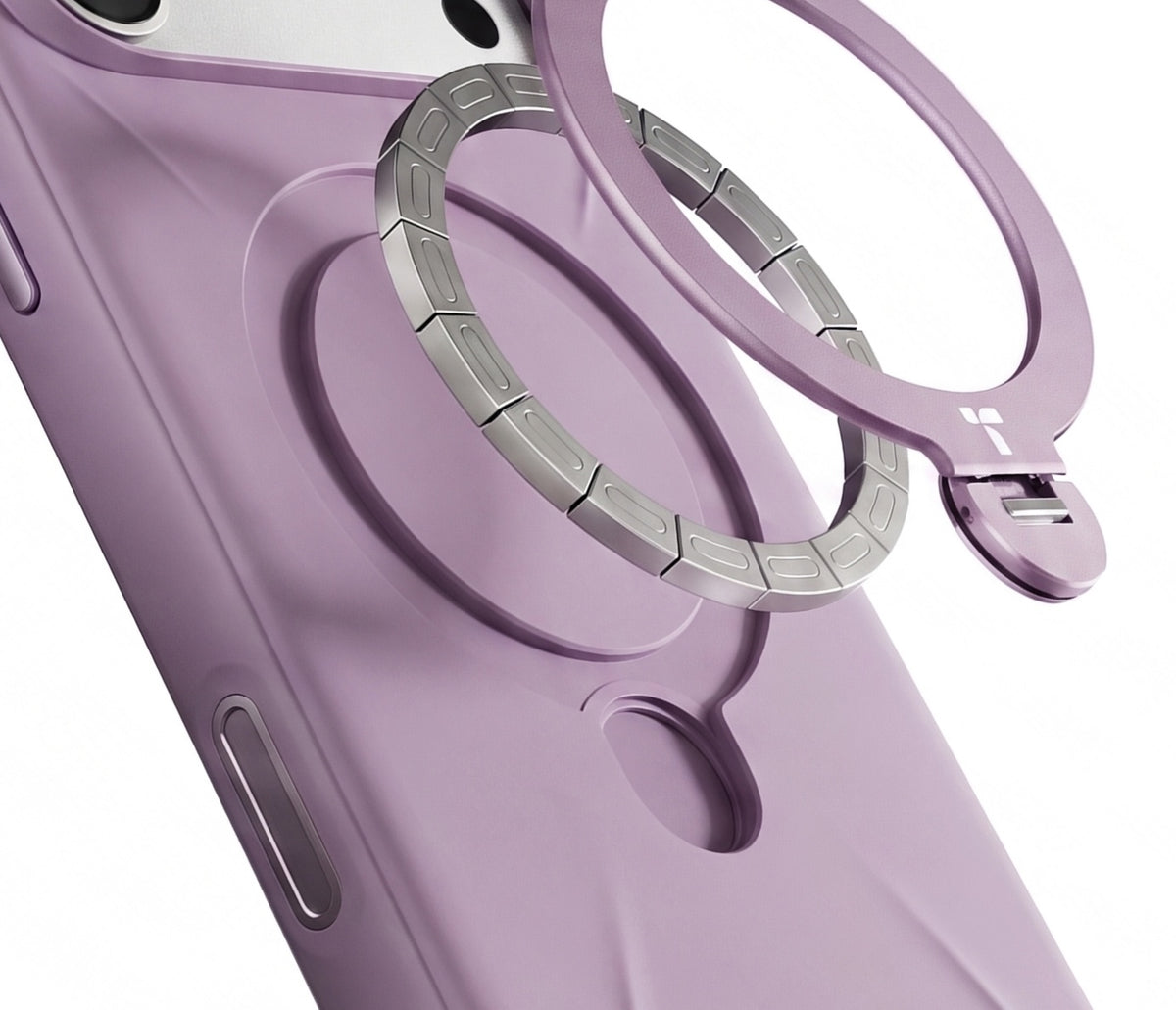 Torras iPhone 18 Pro Skal Ostand Q3 Silicone Lila