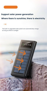 SiGN Powerbank med solceller & inbyggda kablar 20 000 mAh
