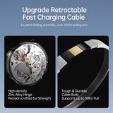 SiGN 65W Snabbladdare GaN med utdragbar USB-C kabel Vit