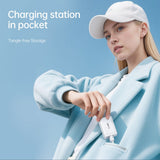 SiGN 65W Snabbladdare GaN med utdragbar USB-C kabel Vit