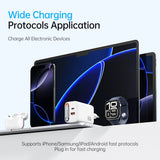 SiGN 65W Snabbladdare GaN med utdragbar USB-C kabel Vit