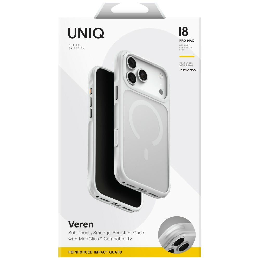 Uniq iPhone 17 Pro Max/iPhone 18 Pro Max Skal Veren MagClick Chalk Frost